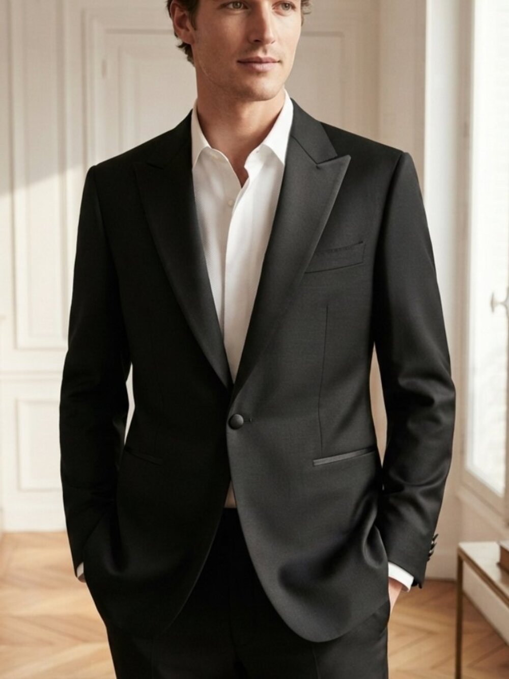 First Nighter Formal Wear Classic Men's Black Tux Blazer Size 42L